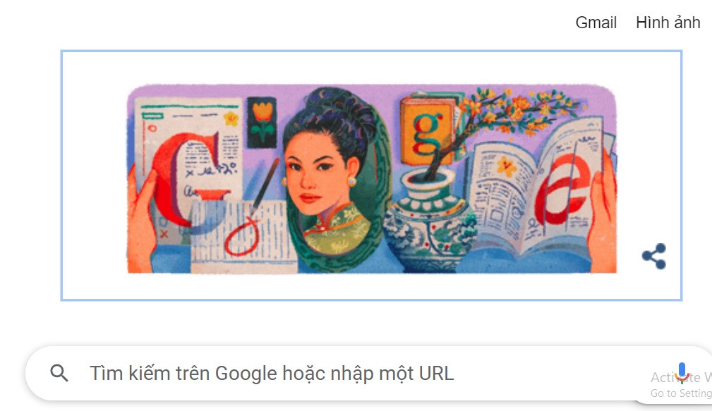 Hom nay (2/1/2023), Google Doodle ton vinh nu si Suong Nguyet Anh