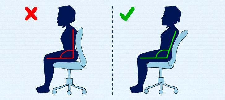 9. Không để ý đến tư thế (ngồi) của bạn