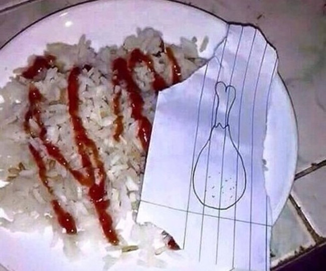 Toàn sơn hào hải vị cả thôi nhé, tuy nhiên tất cả chỉ trong trí tưởng tượng.