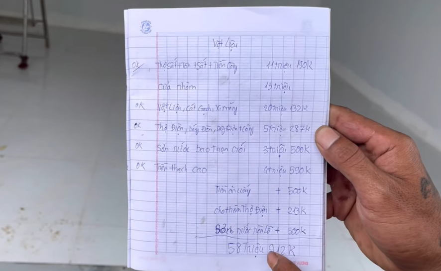 Ngoài ra, Lộc Fuho còn tiết lộ luôn chi phí xây căn nhà này quá tiết kiệm, ai nghe xong cũng không tin nổi.