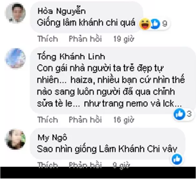 Ở phần bình luận, cư dân mạng cho rằng Dianka cười quá giống Lâm Khánh Chi. Nhưng cũng có người cho rằng hình trên đã bị chỉnh sửa quá đà còn nhan sắc nàng WAGs vẫn rất xinh đẹp.