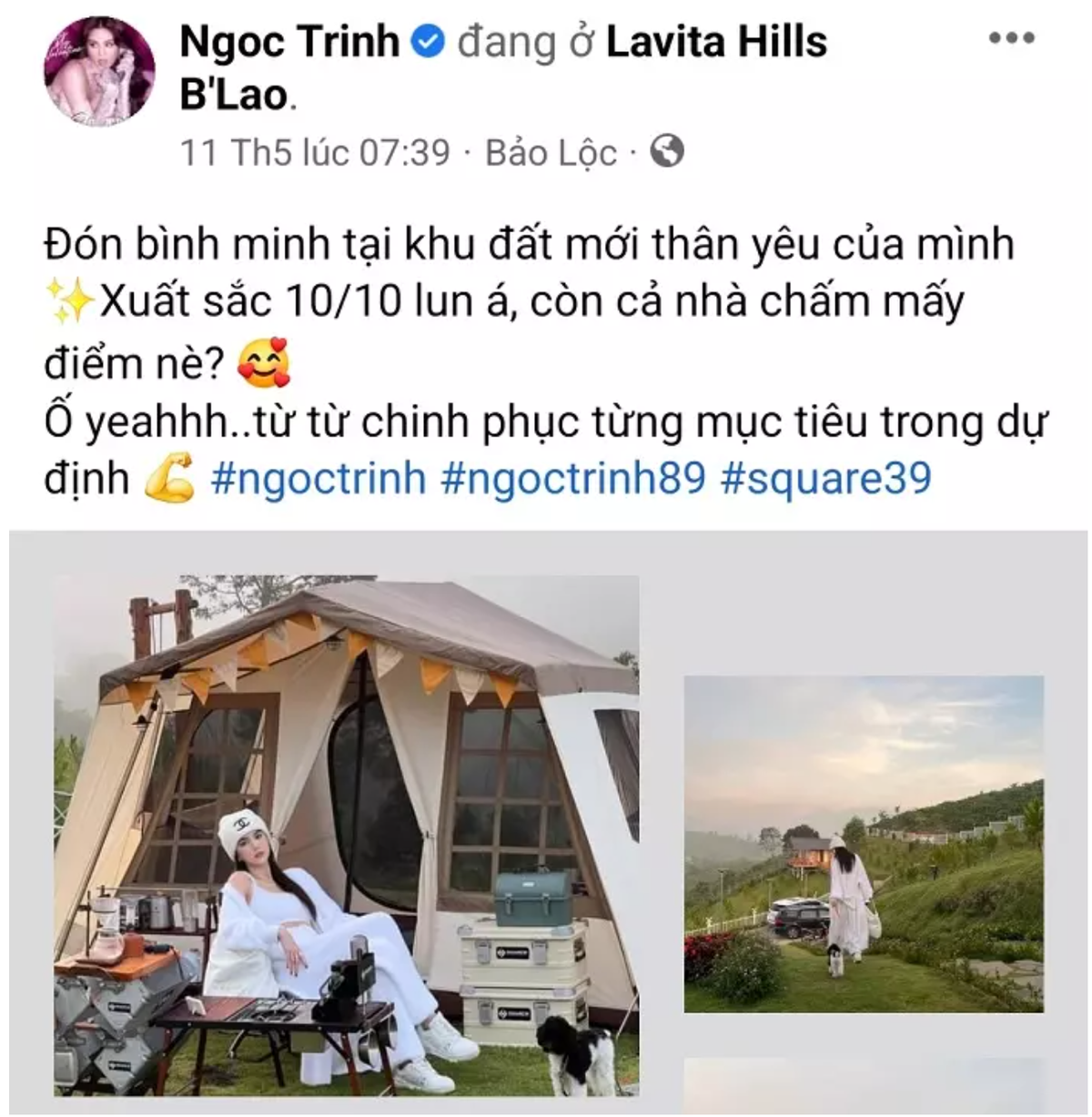 Cụ thể, 10X đăng ảnh chụp màn hình của một cư dân mạng, khi tài khoản này đang mỉa mai việc khoe mẽ mua đất của Ngọc Trinh mới đây.