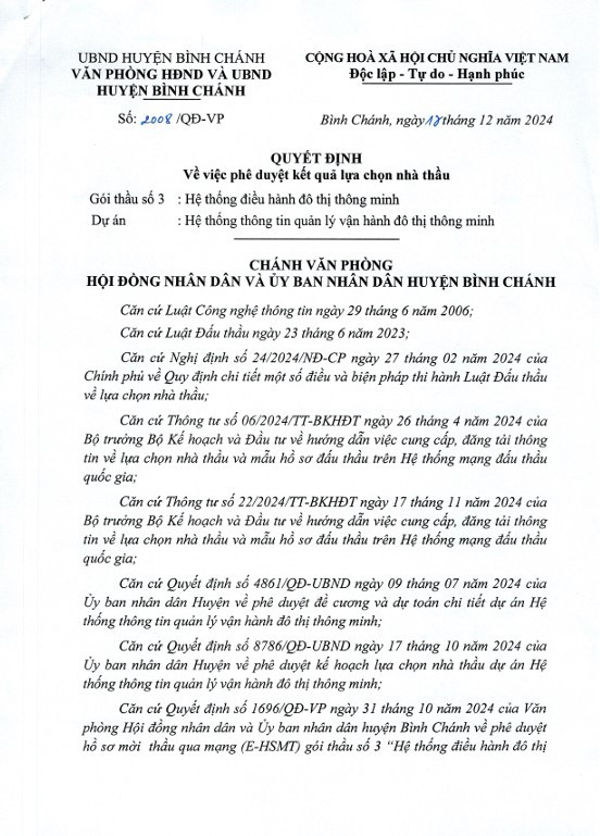 TP HCM: Trong mot ngay lien danh SOS - Giai Phap trung 3 goi thau tai Binh Chanh