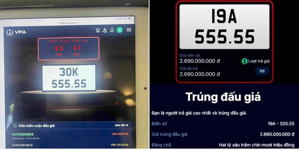 Đấu giá biển số đẹp, Nhà nước thu hơn 2.700 tỷ đồng Dau gia bien so dep, Nha nuoc thu hon 2.700 ty dong