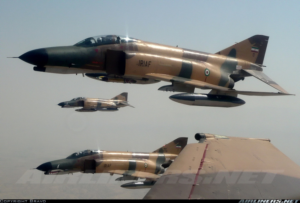 Tổng cộng có 64 chiếc F-4 Phantom còn đang hoạt động trong biên chế của Không quân Iran. Các phiên bản F-4 ban đầu được Mỹ bán cho Iran là loại F-4D/E và RF-4E. Nguồn ảnh: Airliners.