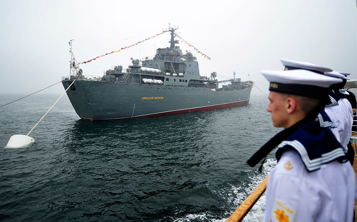 Tàu đổ bộ Đề án 1171 Nikolai Vilkov. Nguồn ảnh: TASS.