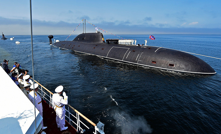 Lực lượng tàu ngầm là một trong những lực lượng nguy hiểm nhất của Hạm đội Thái Bình Dương. Trong ảnh là tàu ngầm thuộc Đề án 971 mang tên Kuzbass. Nguồn ảnh: TASS.