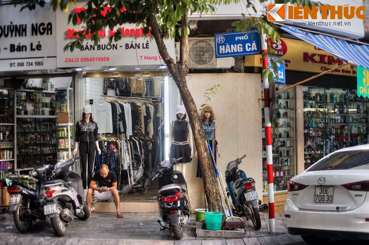 Tên gọi phố Hàng Cá bắt nguồn từ việc xưa kia, phố nằm gần sông Tô Lịch và là nơi tập trung bán cá nên được gọi là trại Tiên Ngư (cá tươi). Trong một thời kỳ dài, các hàng cá nơi đây cung cấp cá cho cả 36 phố phường Hà Nội.