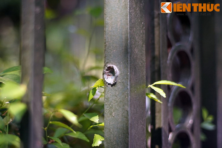 Có viên găm thẳng...