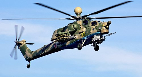 Ngày 12/4, một chiếc trực thăng vũ trang Mi-28N Havoc của Nga bị rơi gần thành phố Homs ở Syria, khiến cả hai phi công thiệt mạng. Trong ảnh là một chiếc trực thăng vũ trang Mi-28N Havoc của Nga.