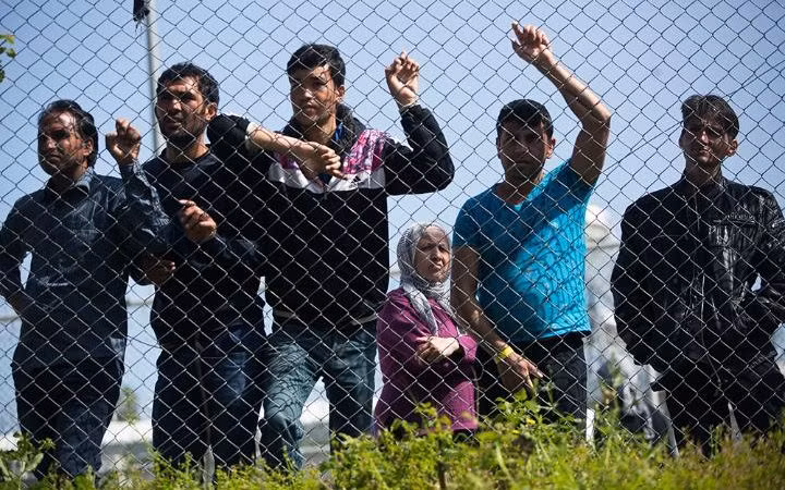 Di dân và người tị nạn tại khu trại Moria ở đảo Lesbos, Hy Lạp.