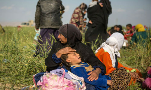 Nhiều người đến khu vực người Kurd để lánh nạn là phụ nữ và trẻ em.