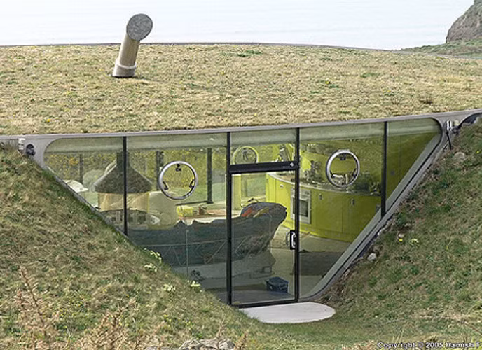 Nhà Teletubby trông khá bắt mắt với gam màu xanh tươi sáng. (ảnh: Brainjet).