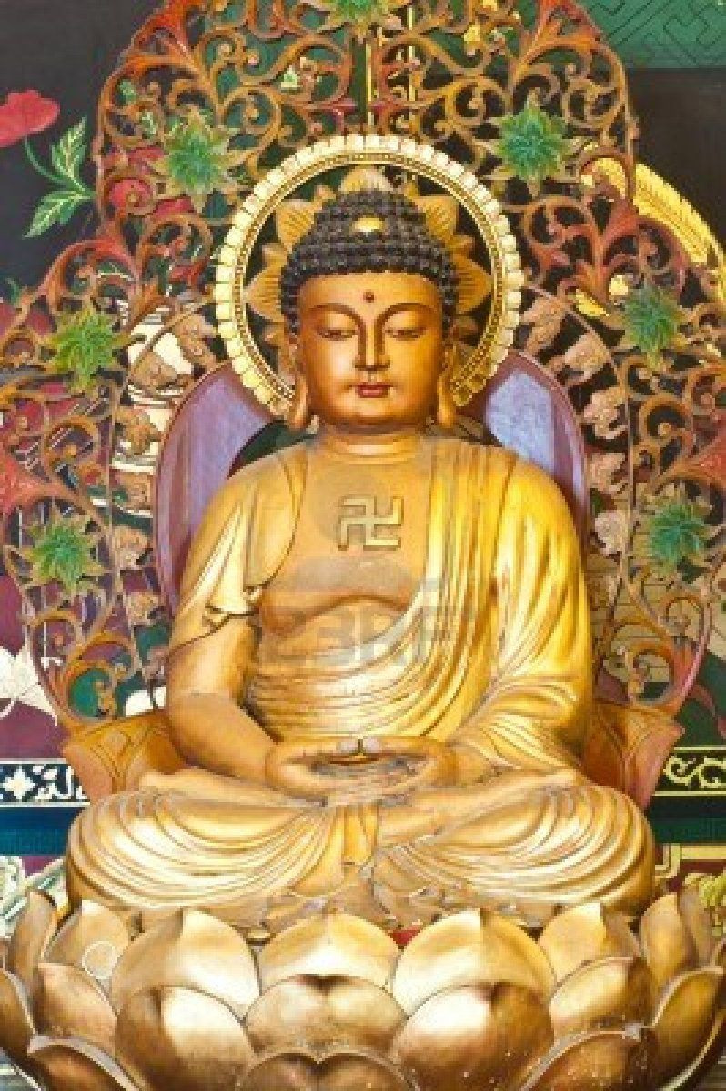 Chữ Vạn ở chính giữa ngực tượng Phật tượng trưng cho lý Trung Đạo, không kẹt hai bên, vượt ngoài đối đãi.