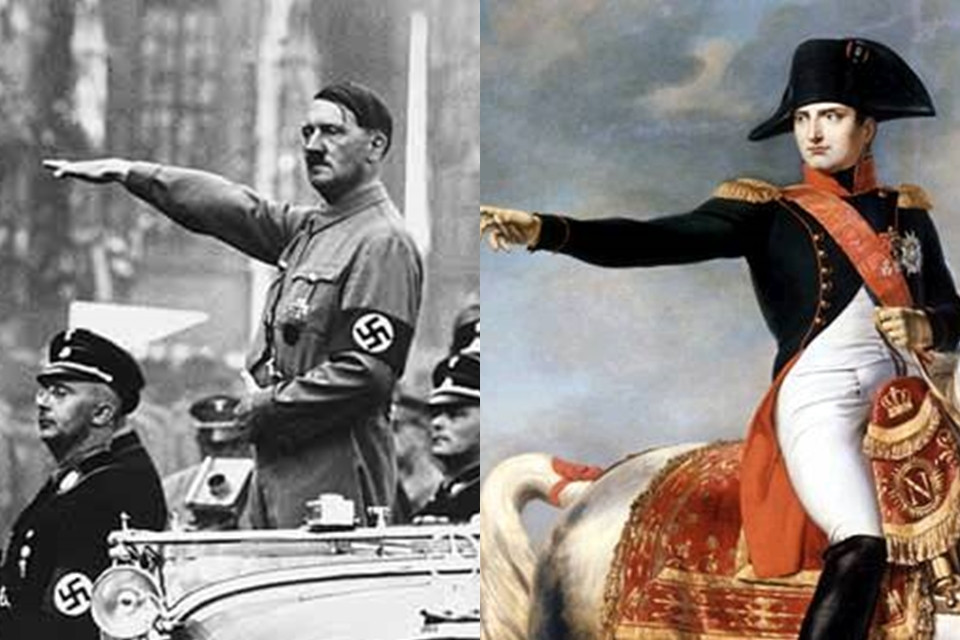 Trong khi Hitler xuất thân từ nước Áo và đến Đức gây dựng sự nghiệp chính trị thì Napoleon chào đời tại Ajaccio, trên hòn đảo Corsica (từng là của Italy, về sau được chính quyền Genoa bán lại cho nước Pháp) nhưng về sau trở thành hoàng đế Pháp lừng lẫy thế giới.