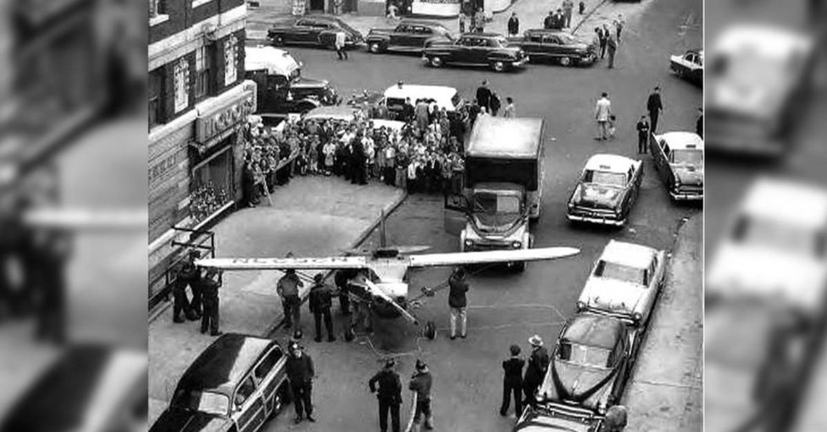 Để chứng minh câu chuyện của mình là thật, ông Fitzpatrick lặp lại hành động liều lĩnh giống năm xưa. Vào buổi tối ngày 4/10/1958, ông lái máy bay Cessna 120 từ Teterboro, New Jersey và đáp xuống đại lộ Amsterdam, Manhattan.