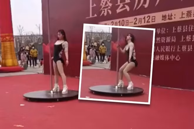 Thue vu cong sexy mua cot, hoi cho Trung Quoc hung chi trich