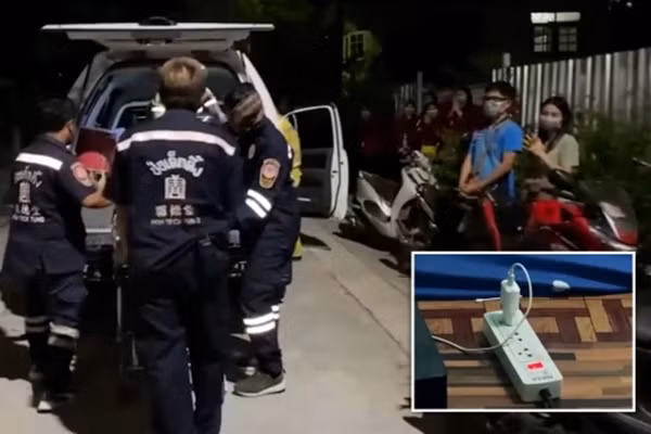 Tu vong do dien giat khi ngu quen canh dien thoai dang sac