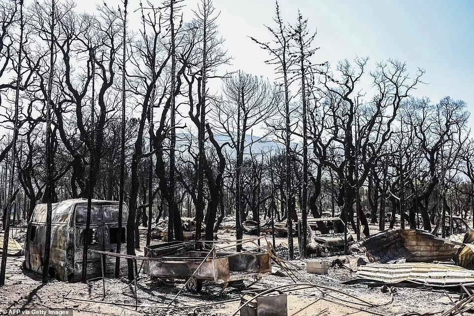 Rạng sáng 15/8, các đội khẩn cấp tiếp tục ứng phó với đám cháy rừng đang bùng phát ở Saint-Andre.