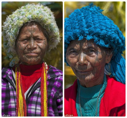 Hình xăm trên khuôn mặt của phụ nữ bộ tộc Chin không nổi bật bằng hình xăm của phụ nữ dân tộc Muun và Magan.