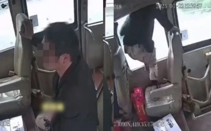 Buon ve sinh, thanh nien nhay khoi xe o to tren duong cao toc