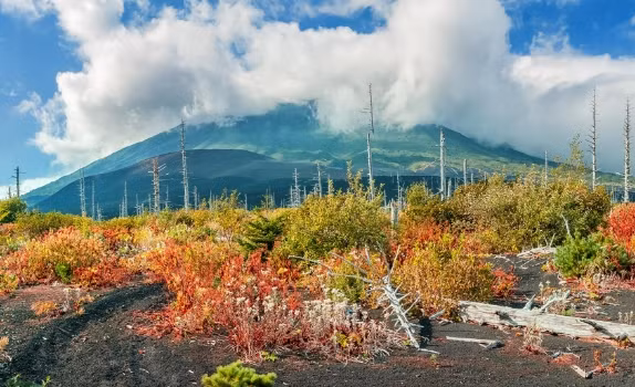 5. Tyatya, đảo Kunashir: Một phần lớn của Quần đảo Kuril từng chỉ bao gồm núi lửa. Trên thực tế, rất nhiều trong số chúng đã chìm dưới nước, nhưng một số núi lửa vẫn đang hoạt động. Chẳng hạn, biểu tượng của đảo Kunashir là ngọn núi lửa có tên Tyatya (1.819 m), phun trào lần cuối vào năm 1981.