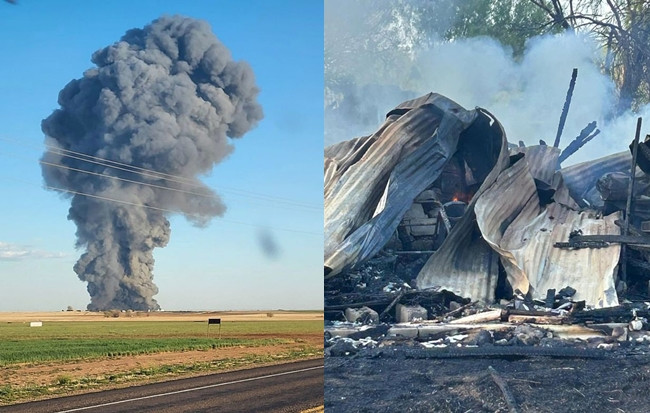 Nổ lớn giết chết 18.000 con bò sữa của trang trại Mỹ No lon giet chet 18.000 con bo sua cua trang trai My