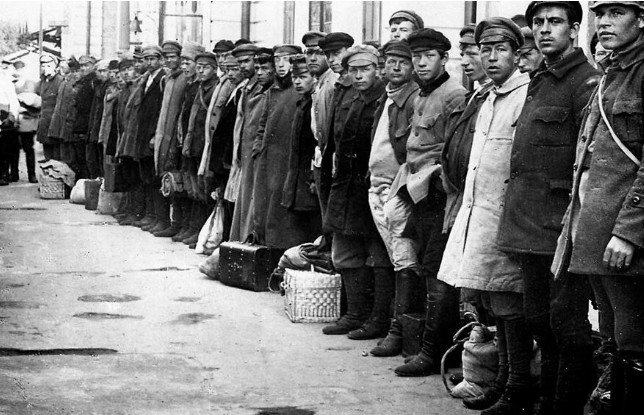 Rất nhiều nông dân trên khắp đất nước đã tình nguyện gia nhập Hồng quân.