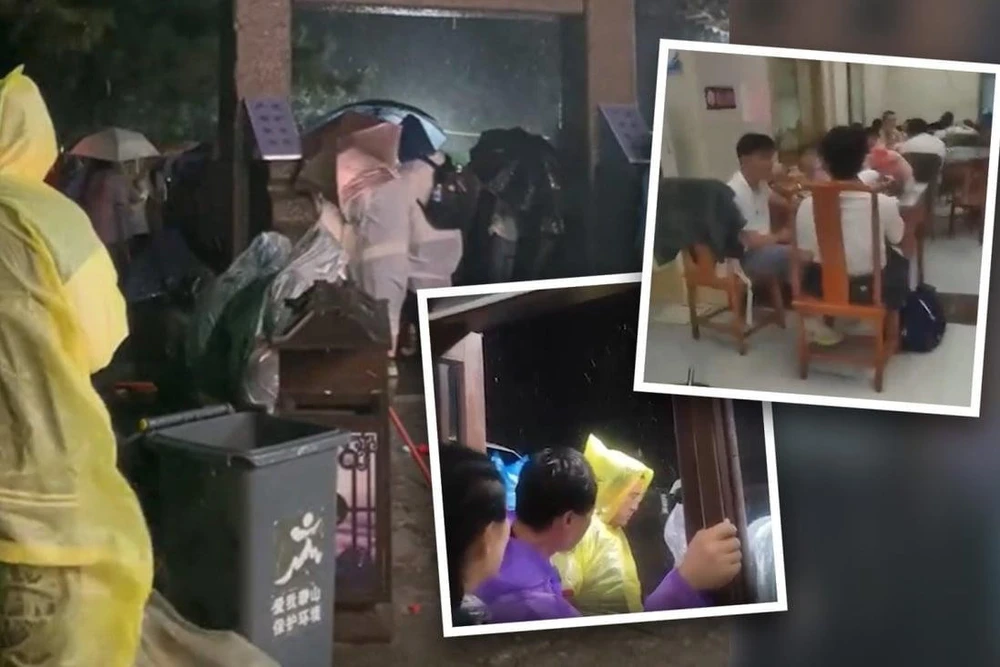 Cửa hàng Trung Quốc gây tranh cãi vì thu phí trú mưa 130.000 đồng/người Cua hang Trung Quoc gay tranh cai vi thu phi tru mua 130.000 dong/nguoi