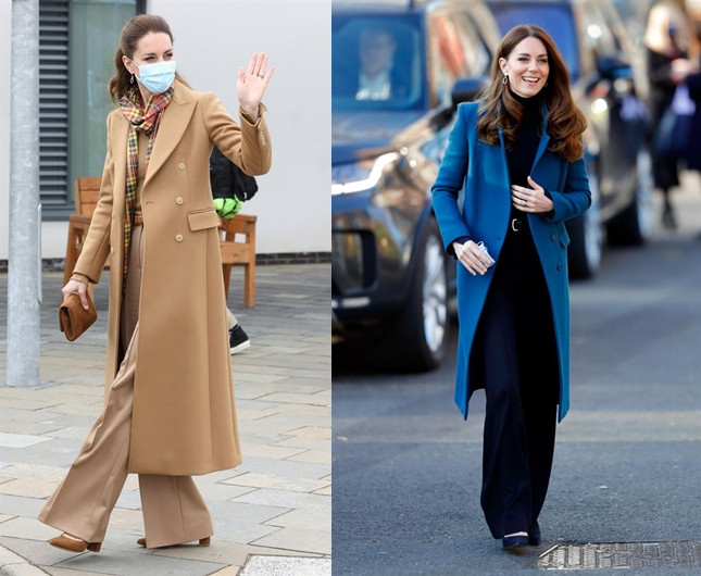 Set đồ đồng điệu bên trong cũng là một trong những chiêu hack dáng cực khéo mà Công nương Kate rất hay áp dụng.