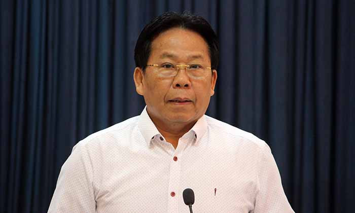 TSKH. Nghiêm Vũ Khải - Phó Chủ tịch Liên hiệp các Hội Khoa học và Kỹ thuật Việt Nam phát biểu khai mạc chương trình.