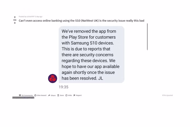 Cac ngan hang bat dau “tay chay” Galaxy S10 do lo hong van tay