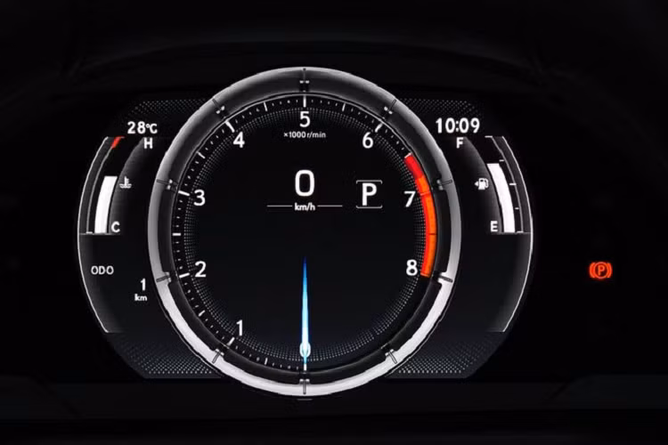 Giao diện đồng hồ công-tơ-mét thể thao đặc trưng của bản F Sport. Về truyền động, Lexus ES300h F Sport sử dụng chung 1 nền tảng động cơ như 2 phiên bản Luxury và Sport Luxury. Cụ thể, xe được trang bị khối động cơ xăng 4 xy-lanh 2.5L với chu trình Atkingson kết hợp với 1 mô-tơ điện để cho ra tổng công suất tối đa 215 mã lực. Hiện giá bán Lexus ES300h F Sport chưa được tiết lộ chính thức.