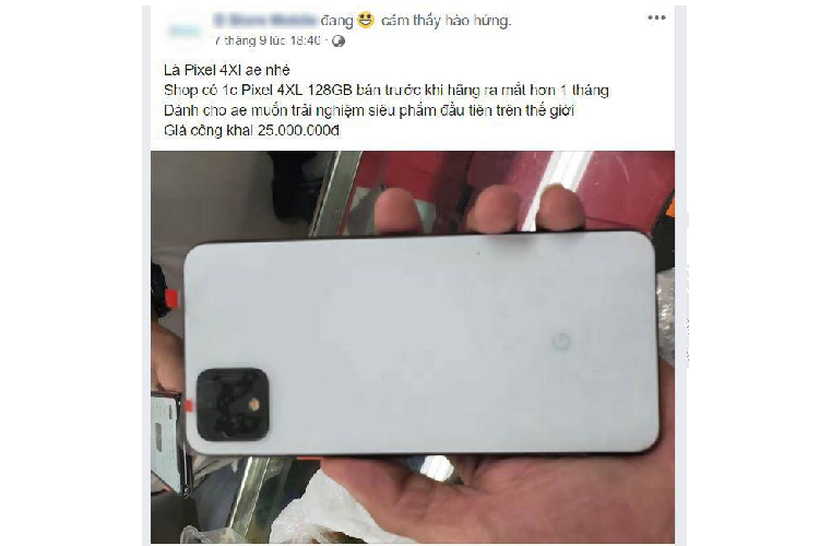 Chua ra mat, Pixel 4 XL duoc chao ban 25 trieu tai Viet Nam