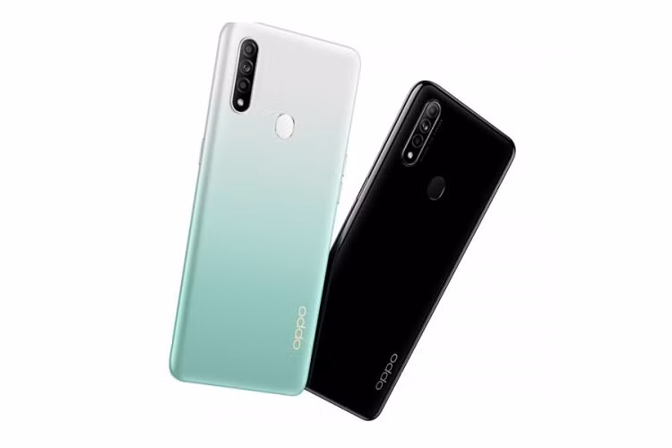 OPPO A8 man hinh giot nuoc, 3 camera sau, gia 3.96 trieu dong