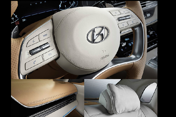 Cụm đèn hậu mới của Grandeur cũng được thiết kế mới trải dài mang hơi hướng của cụm đèn hậu Audi A7 Sportback thế hệ mới, một lần nữa các nhà thiết kế của hãng xe ôtô Huyndai đã bỏ các đường cong theo hướng thẳng và các cạnh sắc nét.