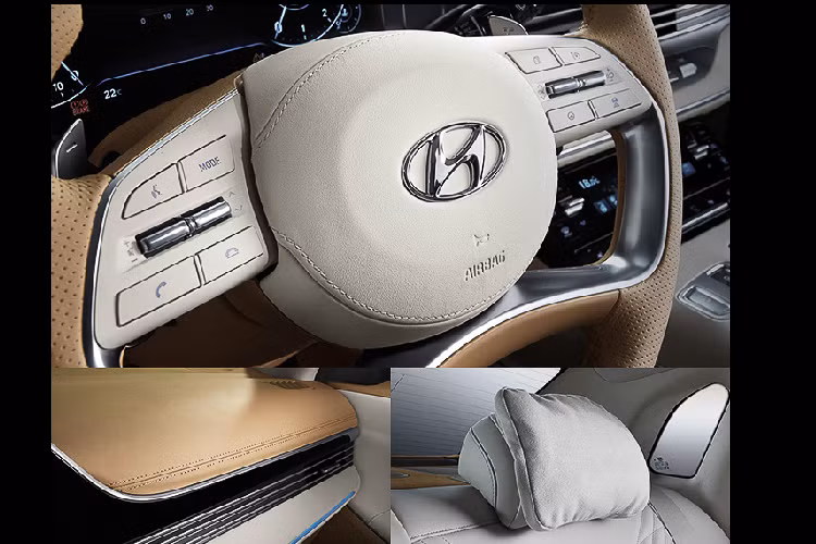 Cụm đèn hậu mới của Grandeur cũng được thiết kế mới trải dài mang hơi hướng của cụm đèn hậu Audi A7 Sportback thế hệ mới, một lần nữa các nhà thiết kế của hãng xe ôtô Huyndai đã bỏ các đường cong theo hướng thẳng và các cạnh sắc nét.