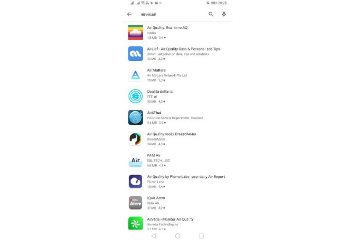 AirVisual bien mat tai Viet Nam, khong the cai ung dung-Hinh-2
