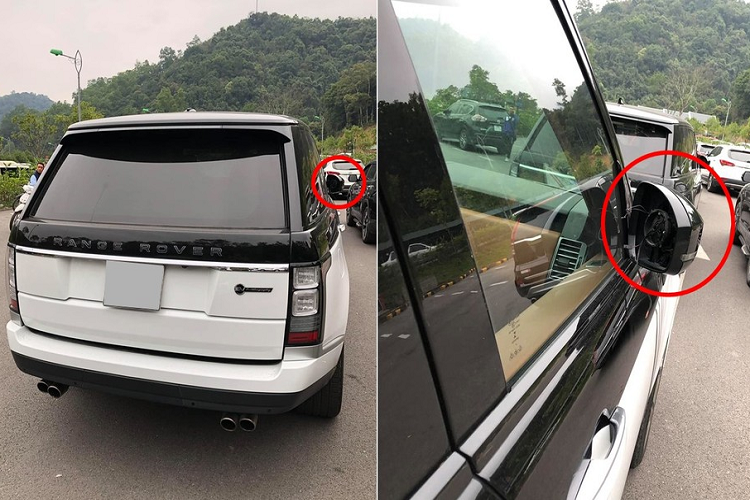 Lúc này, kẻ gian đặt chiếc gương bên tài lên kính chắn gió của xe Range Rover và chỉ mất khoảng 18 giây là "vặt" được chiếc gương chiếu hậu còn lại của mẫu xe SUV hạng sang này. Tổng thời gian kẻ gian này "vặt" sạch sẽ cặp gương chiếu hậu của xe Range Rover màu trắng là 31 giây.