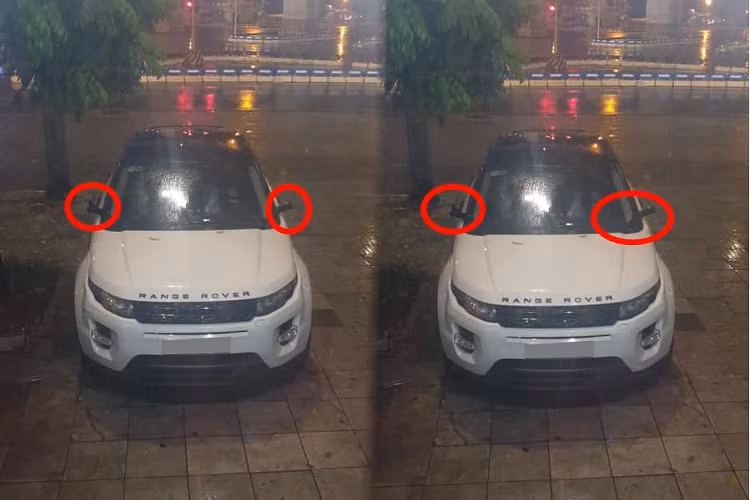 Chỉ sau 13 giây, kẻ gian này đã lấy đi một chiếc gương của xe Range Rover màu trắng ở bên tài. Sau đó, tên "đạo chích" này dòm ngó xung quanh để xem tình hình trước khi cầm chiếc gương chiếu hậu mới "vặt" được tiến lại chỗ gương phía bên ghế phụ.