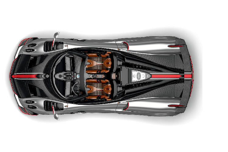 Ở đầu xe, những chi tiết khí động học như líp trước kéo dài, cánh gió hai bên vòm bánh xe và những hốc gió phía sau đều được Pagani thiết kế nhằm tạo hiệu quả tối ưu cũng như giúp giải nhiệt cho động cơ.