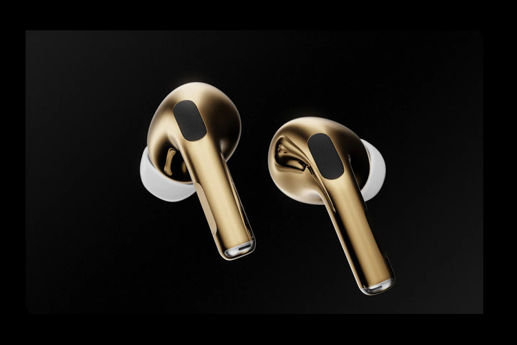 Tai nghe AirPods Pro bang vang 18 carat, hon 1,5 ty dong-Hinh-2