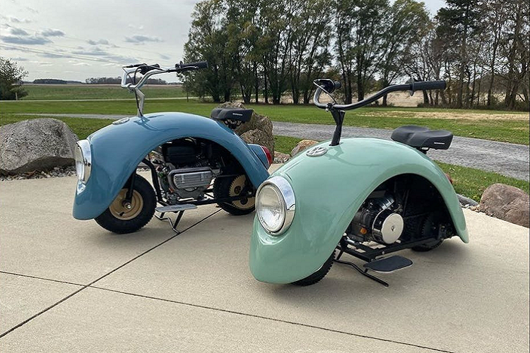 Không có gì lạ lẫm khi một người quyết định tái sử dụng các bộ phận từ một chiếc xe ôtô Volkswagen Beetle cũ để sáng tạo ra một chiếc xe máy con bọ mới hoàn toàn