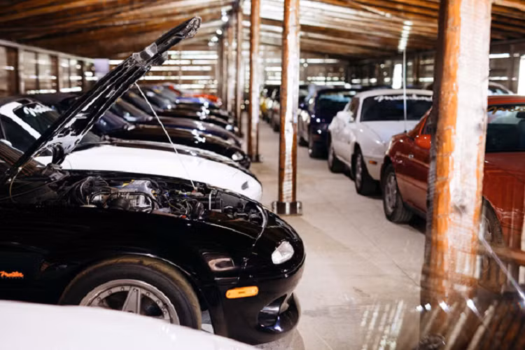 Miataland có diện tích khoảng 2 ha. Nổi bật ở trung tâm là căn biệt thự bằng đá đã hơn 200 tuổi. Cách đó không xa là garage chứa 40 chiếc xe Mazda MX-5 đủ mọi thời k. Nó được cải tạo từ một nhà kho đã tồn tại từ thế kỷ 17. 