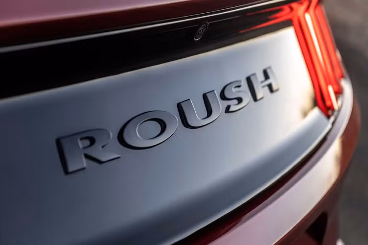Các điểm nhấn cũng đến từ lưới tản nhiệt mới, vây cá trên chắn bùn, cánh lưới gió sau bằng sợi carbon và chữ Roush dập nổi phía sau thay 1 lời khẳng định đanh thép.