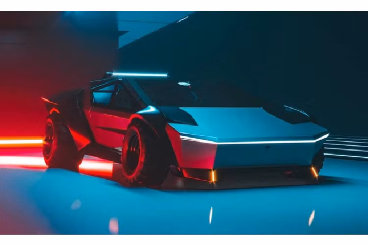 Khi nhìn vào thiết kế này, ta vẫn có thể nhận ra những đặc điểm quen thuộc của Cybertruck, nhưng nhìn chung chiếc xe đã được sửa đổi để mang nhiều nét thể thao hơn.