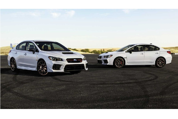 Bắt đầu với phiên bản “yếu” hơn, Subaru WRX Series.White 2020 mới sở hữu bộ mâm 18-inch với lớp sơn màu đồng, mờ mờ khỏe khoắn. Dưới napo là khối động cơ Boxer Turbo ‘trứ danh’ với 268 mã lực, kết nối với các bánh xe thông qua một hộp số sàn, liên kết với hệ dẫn động 4 bánh Symmetrical AWD.