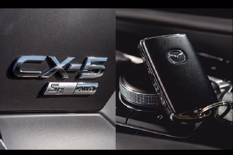 Ảnh chụp cho thấy Mazda6 2020 có chìa khóa mới, giống với "đàn em" Mazda 3. Đồng thời, bản Signature có nhãn hiệu giống với CX-5.