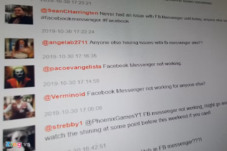 Nguoi dung Viet than phien loi khong the truy cap Facebook Messenger