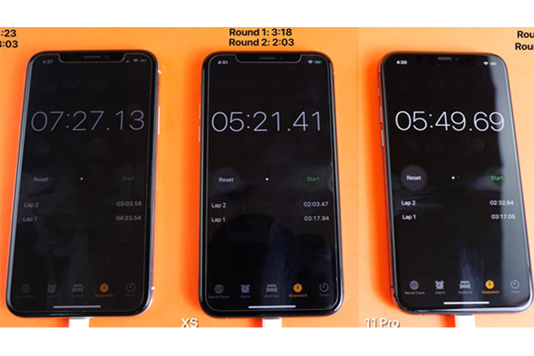 iPhone 11 Pro thua iPhone XS trong bai kiem tra toc do